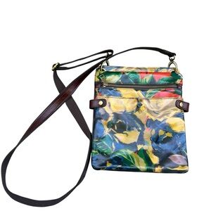PATRICIA NASH FRANCESCA WINTER BLOOM LEATHER CROSSBODY BAG MULTI
